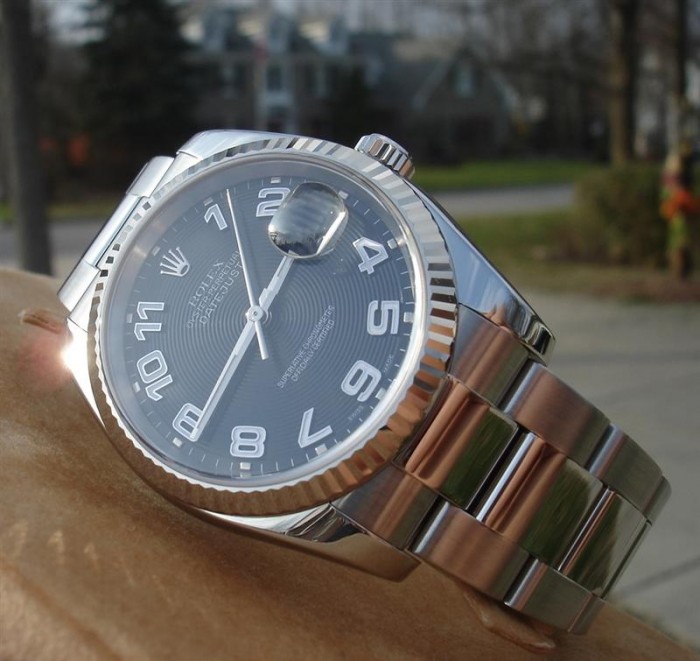 rolex datejust with arabic numbers