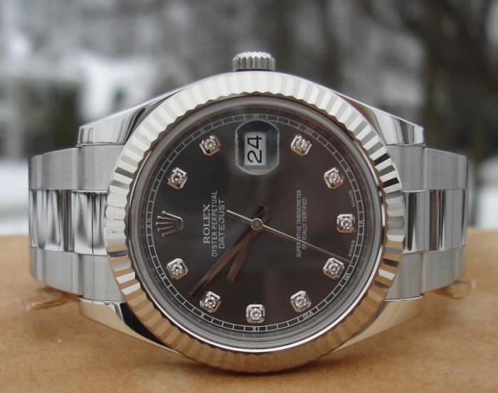 datejust 2 rhodium diamond dial