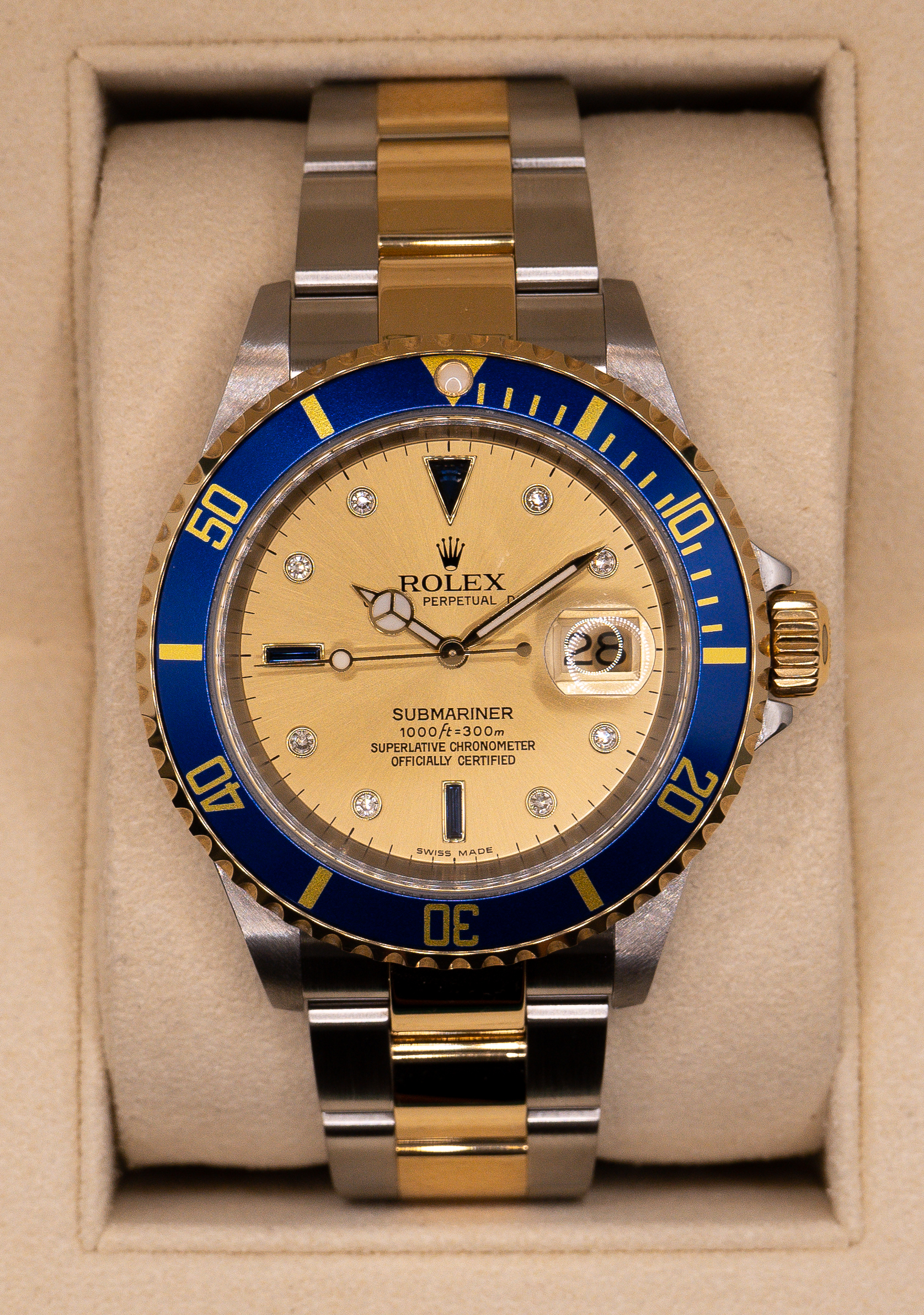 Rolex Submariner Date 16613 Champagne 