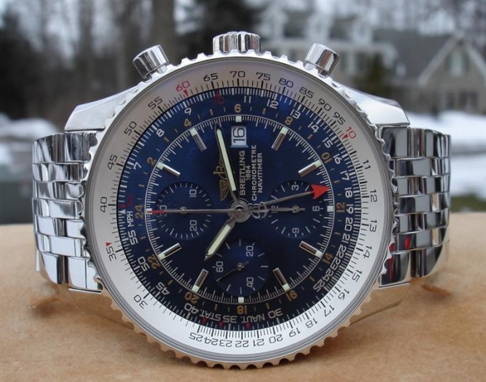 Breitling Navitimer World A24322 Blue Dial Watch