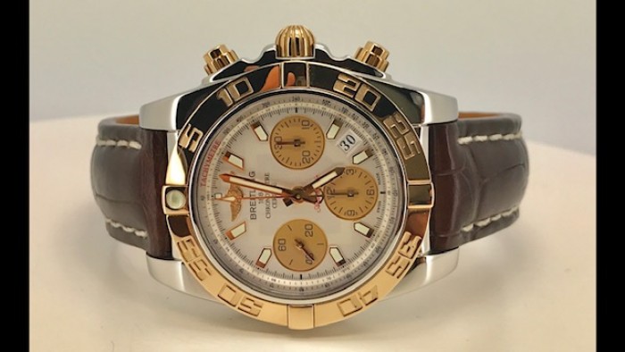 Breitling Chronomat 41 Cb014012 41mm White/creamy Dial Watch