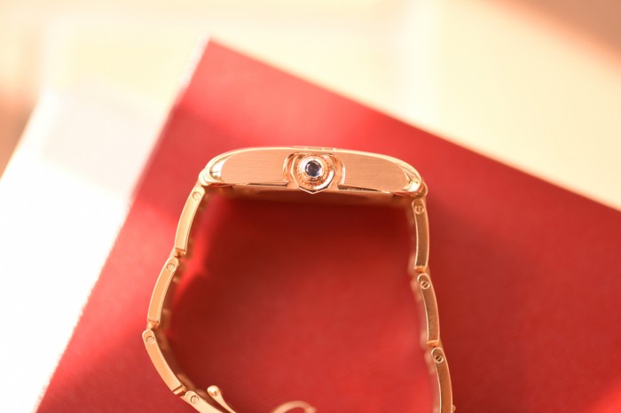Cartier W5310002 Tank Anglaise 18k Rose Gold On Bracelet Watch