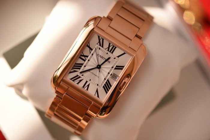 Cartier W5310002 Tank Anglaise 18k Rose Gold On Bracelet Watch
