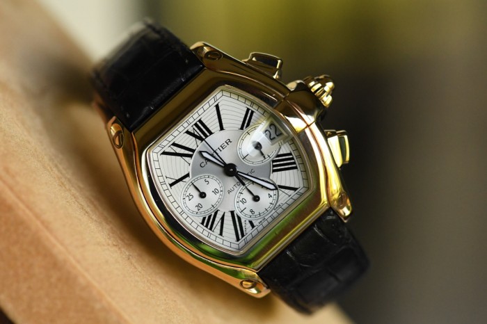 Cartier Roadster Chronograph In Yellow Gold W62021y3 Watch